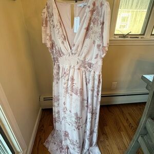 Baltic Born Light Pink Floral Maxi Dress